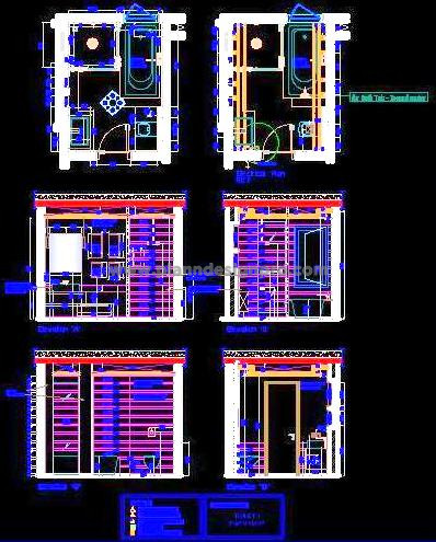 Luxury Master Bathroom Design in AutoCAD DWG 8'x11'